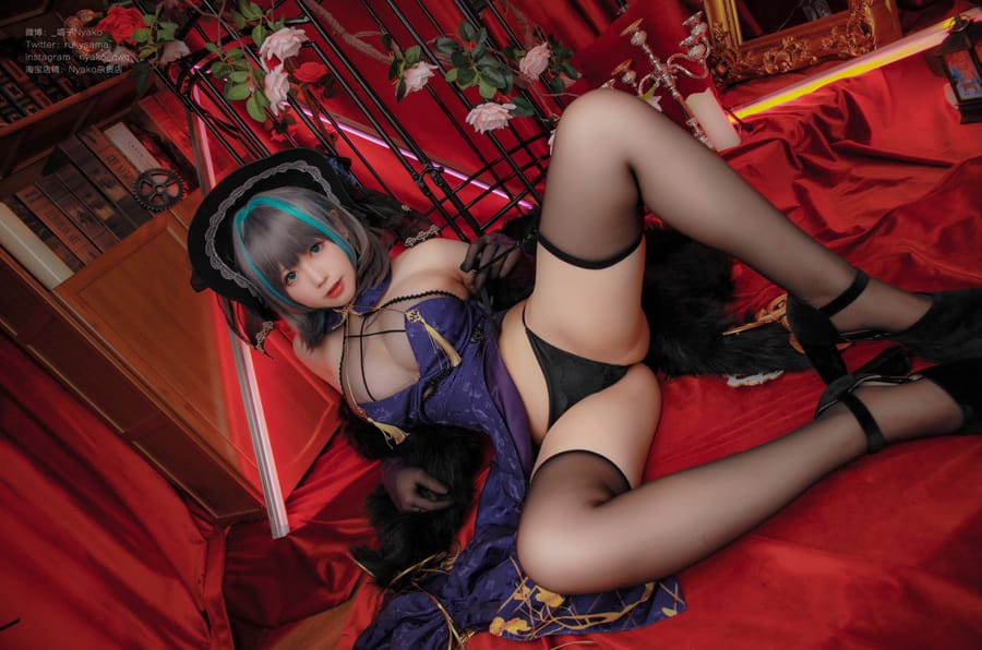 Nyako喵子 –NO.032 柴郡旗袍[48P/315MB]-2