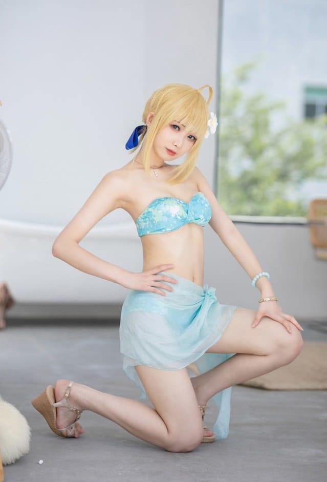 封疆疆v – NO.15 阿尔托莉雅·潘德拉贡 泳装[40P-45MB]-1