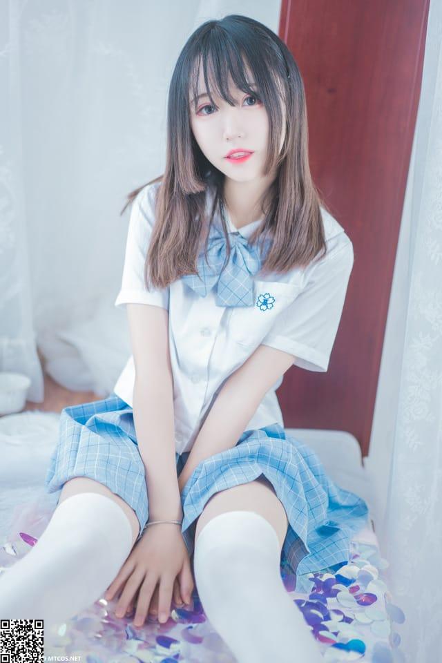 喵糖映画 – VOL.019 蓝白梦幻少女[46P917M]-1