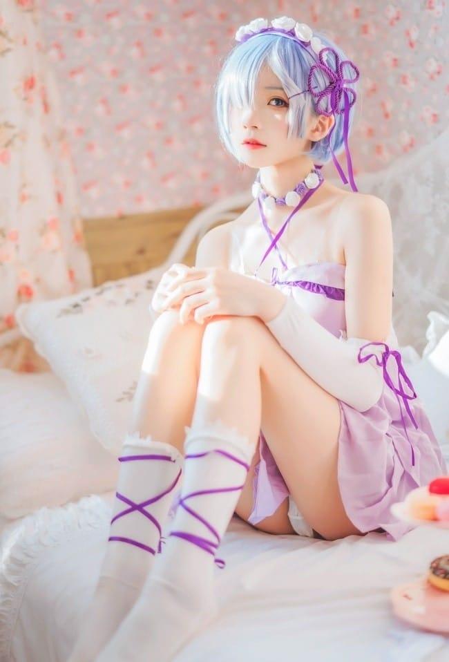 桜桃喵 – NO.133 蕾姆小睡裙[24P-410MB]-2