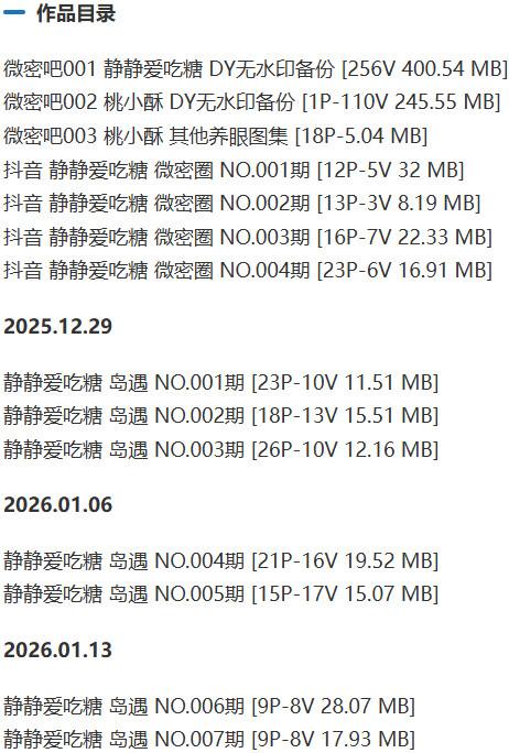 静静爱吃糖 – 微密圈写真&视频合集【持续更新中】-1