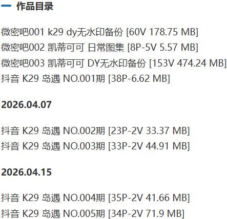 K29(凯蒂可可) – 岛遇/微密圈等写真&视频合集【持续更新中】-1 K29(凯蒂可可) – 岛遇/微密圈等写真&视频合集【持续更新中】-1